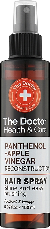 Haarspray Wiederaufbau - The Doctor Health & Care Panthenol + Apple Vinegar Reconstruction Hair Spray — Bild N1