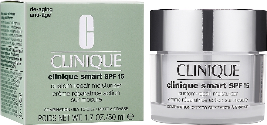 Reparierende und feuchtigkeitsspendende Gesichtscreme für Misch- bis fettige Haut SPF 15 - Clinique Smart Custom-Repair Moisturizer SPF15 — Bild N2