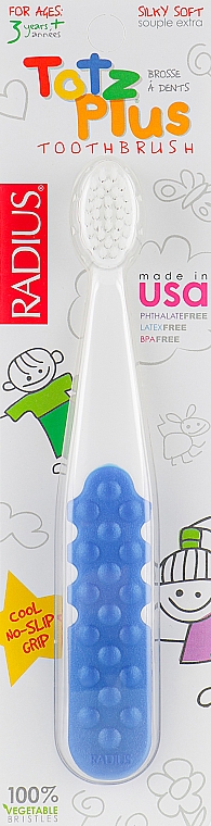 Kinderzahnbürste blau-weiß - Radius Tots Plus Toothbrush — Bild N1