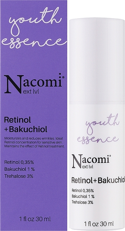 Nachtserum mit Retinol und Bakuchiol - Nacomi Next Level Retinol 0,35% + Bakuchiol 1% — Bild N2