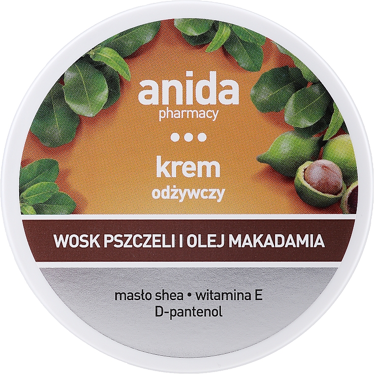 Pflegende Gesichtscreme mit Bienenwachs, Vitamin E und Macadamiaöl - Anida Pharmacy Nourishing Cream
