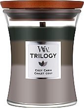 Düfte, Parfümerie und Kosmetik Duftkerze im Glas Cozy Cabin - WoodWick Hourglass Trilogy Candle Cozy Cabin