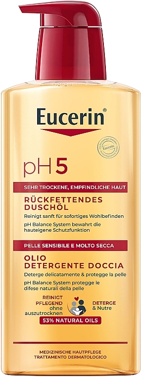 Reinigendes Duschöl für trockene und empfindliche Haut - Eucerin pH5 Shower Oil — Bild N11