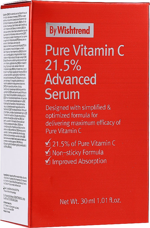 Konzentriertes Gesichtsserum mit Vitamin C - By Wishtrend Pure Vitamin C 21.5% Advanced Serum — Bild N2