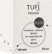 Düfte, Parfümerie und Kosmetik Ersatzscheiben für Pediküre-Disk 20 mm 180 Körnung - Tufi Profi