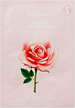 Tuchmaske für das Gesicht mit Damaszener-Rosen-Extrakt - JMsolution Glow Luminous Flower Firming Mask — Bild N1