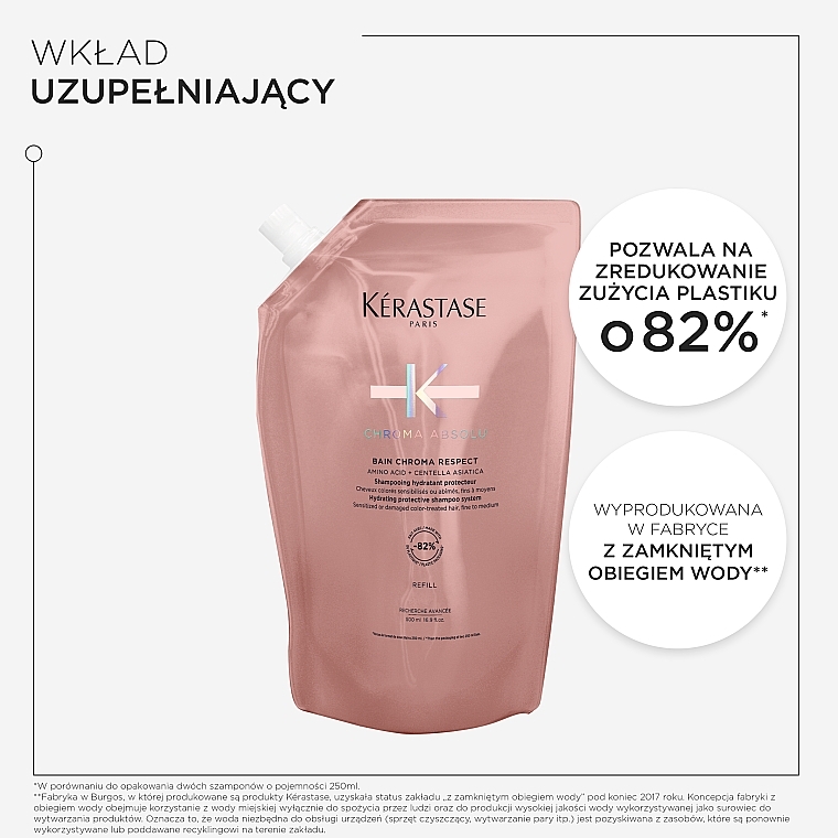 Feuchtigkeitsspendendes und schützendes Shampoo-Bad für farbbehandeltes, empfindliches und geschädigtes feines Haar (Refill) - Kerastase Chroma Absolu Bain Chroma Respect — Bild N4