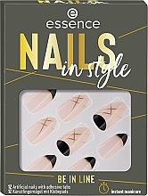Düfte, Parfümerie und Kosmetik Kunstfingernägel mit Klebepads - Essence Nails In Style Be In Line