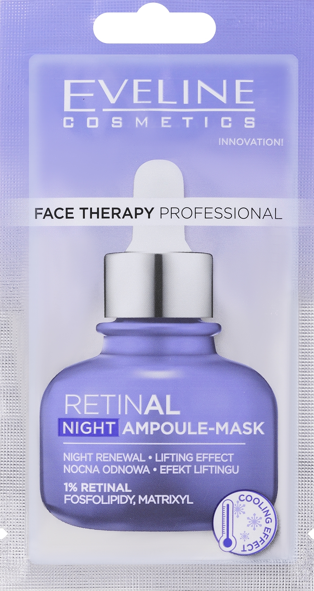 Ampullen-Gesichtscreme für die Nacht - Eveline Face Therapy Retinal Night Ampoule-Mask — Bild 8 ml