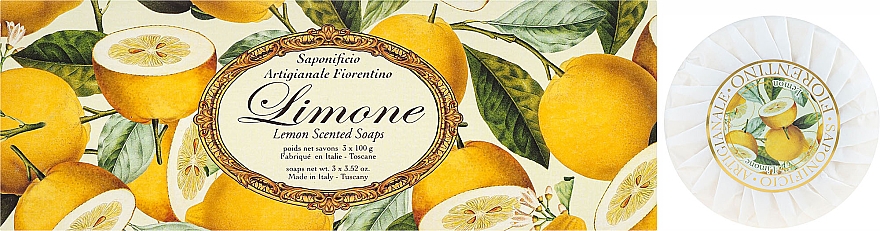 Seifenset Zitrone - Saponificio Artigianale Fiorentino Lemon Soap — Bild N1