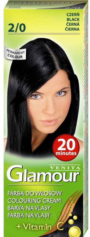 Creme-Haarfarbe - Venita Glamour Colouring Cream — Bild 2/0 - Black