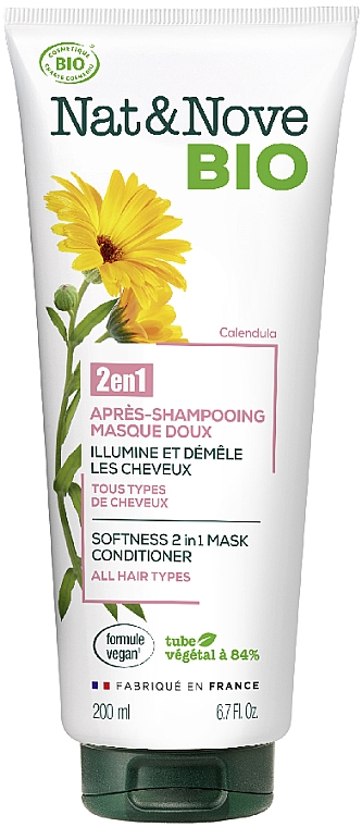 2in1 Conditioner-Maske für alle Haartypen mit Ringelblume - Nat&Nove BIO — Bild N1