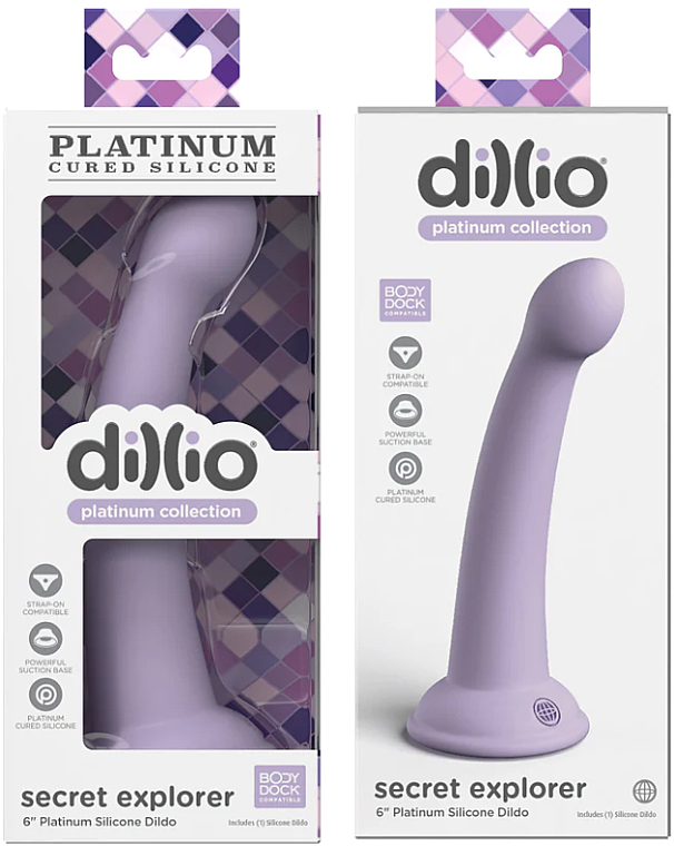 Vibrator violett - PipeDream Dillio Platinum Collection Secret Explorer Purple  — Bild N2