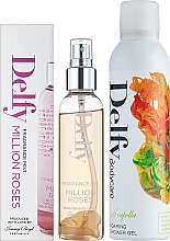 Düfte, Parfümerie und Kosmetik Delfy Million Roses - Körperpflegeset (Duftspray 150ml + Duschgel 200ml) 