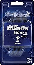 Düfte, Parfümerie und Kosmetik Einwegrasierer-Set 3 St. schwarz-blau - Gillette Blue3 Comfort Football 