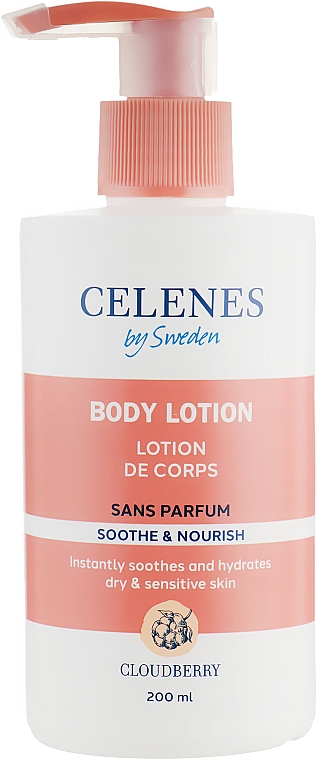 Körperlotion mit Moltebeeren für trockene und empfindliche Haut - Celenes Cloudberry Body Lotion–Unscented Dry and Sensitive Skin — Bild N1