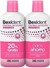 Pflegeset für Männer - Isdin Bexident Dientes Sensibles Colutorio Duo (mouthwash/2x500ml) — Bild N1