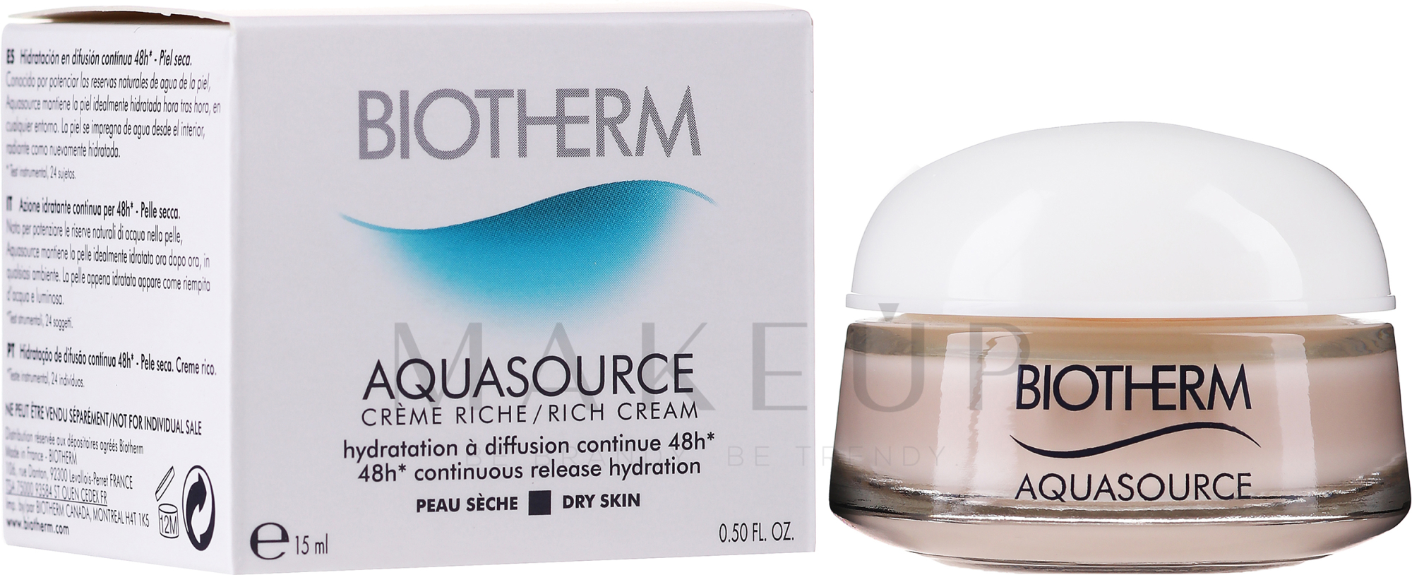 GESCHENK! Tief feuchtigkeitsspendende Gesichtscreme - Biotherm Aquasource Rich Cream — Bild 15 ml
