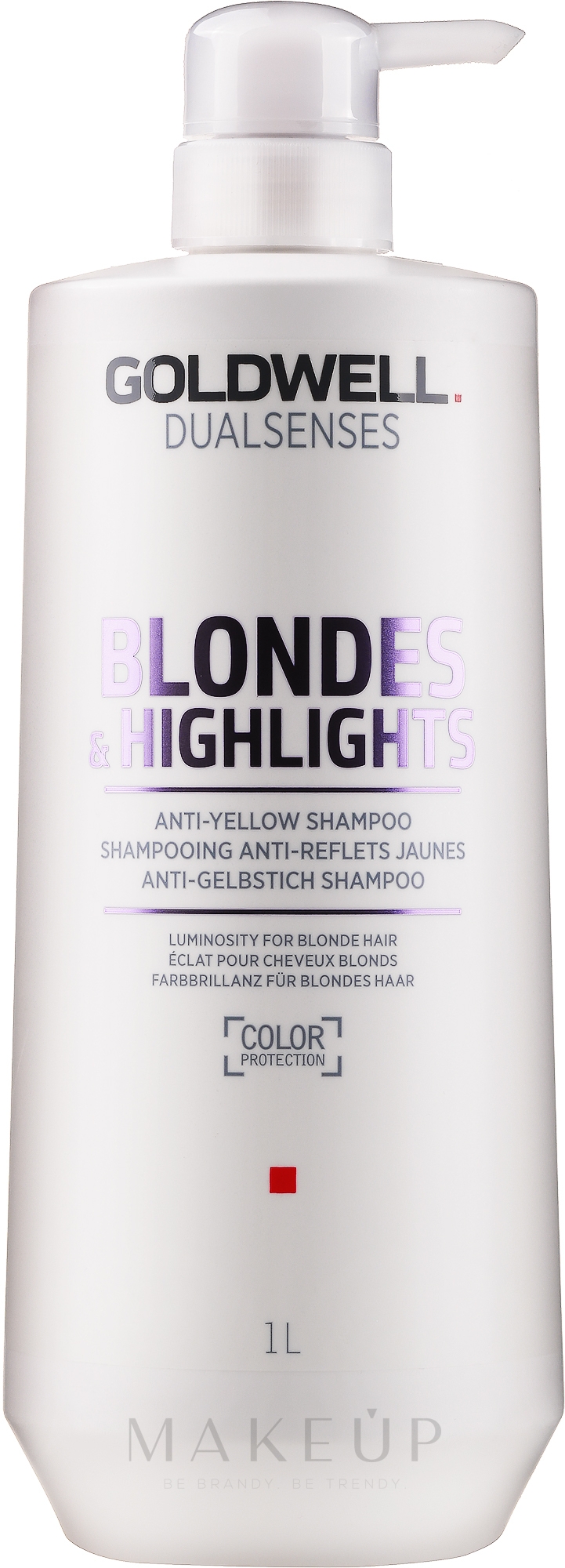 Anti-Gelbstich Shampoo für blondes und gesträhntes Haar - Goldwell Dualsenses Blondes & Highlights Anti-Yellow Shampoo — Foto 1000 ml