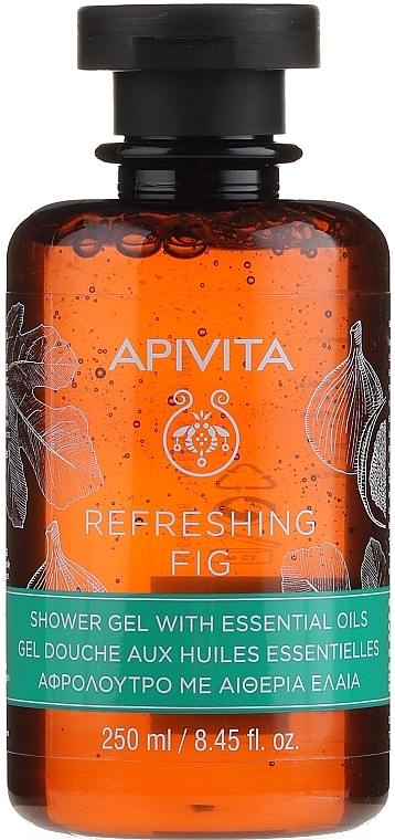 Duschgel mit Feige und ätherischen Ölen - Apivita Refreshing Fig Shower Gel with Essential Oils — Bild N1
