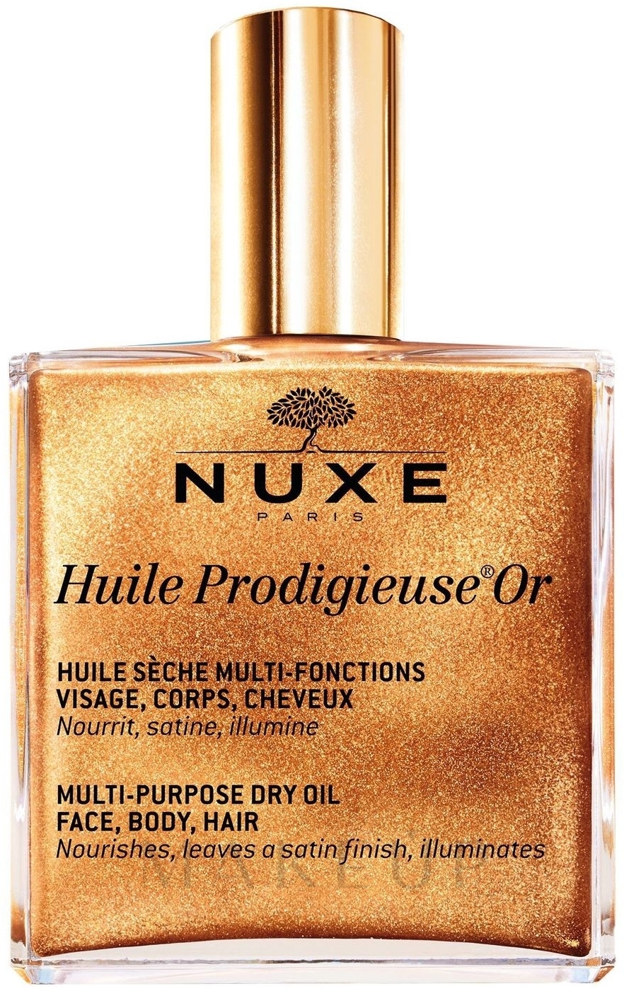 Nährendes glänzendes Trockenöl für Gesicht, Körper und Haare - Nuxe Huile Prodigieuse Multi-Purpose Care Multi-Usage Dry Oil Golden Shimmer — Foto 50 ml