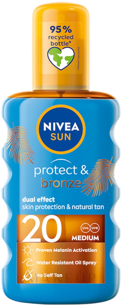 Sonnenschutzöl - NIVEA Sun Care Protect & Bronze Oil SPF 20 — Bild 200 ml