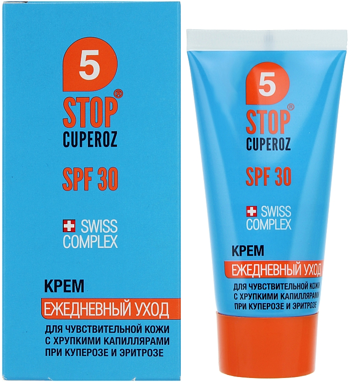 Anti-Couperose Gesichtscreme für täglichen Gebrauch SPF 30 - PhytoBioTechnologien	 5 Stop Cuperoz SPF30