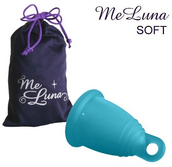 Menstruationstasse Größe S seeblau - MeLuna Soft Menstrual Cup Ring — Bild N1