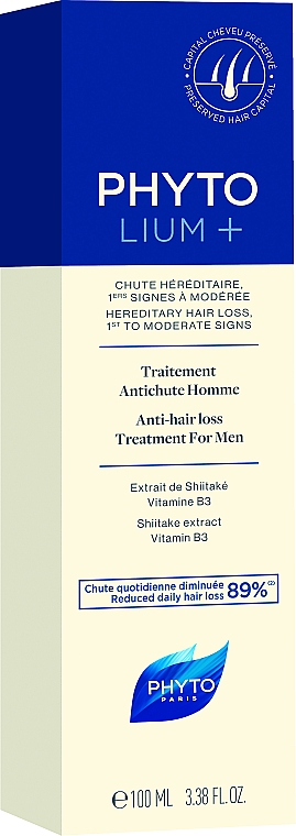 Behandlung gegen Haarausfall mit Shiitake-Extrakt und Vitamin B3 für Männer - Phyto Lium+ Anti-Hair Loss Treatment For Men — Bild N2