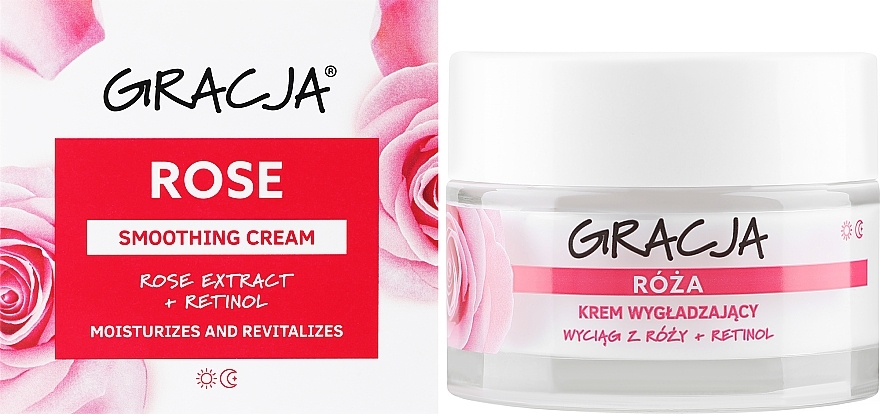 Glättende Gesichtscreme mit Rosenextrakt und Retinol für Tag und Nacht - Miraculum Gracja Rose Face Cream  — Bild N2