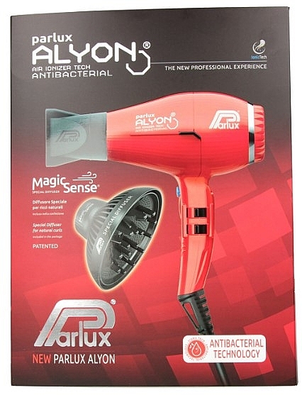 Haartrockner mit Diffusor rot - Parlux Parlux Alyon Air Ionizer Tech Midnight Red & Diffuser — Bild N1