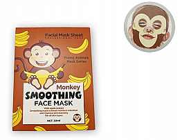 Weichmachende Tuchmaske für das Gesicht Affe - Wokali Animal Monkey Smoothing Face Mask — Bild N2
