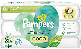 Düfte, Parfümerie und Kosmetik Feuchttücher für Babys 3x42 St. - Pampers Harmonie Coco Baby Wipes