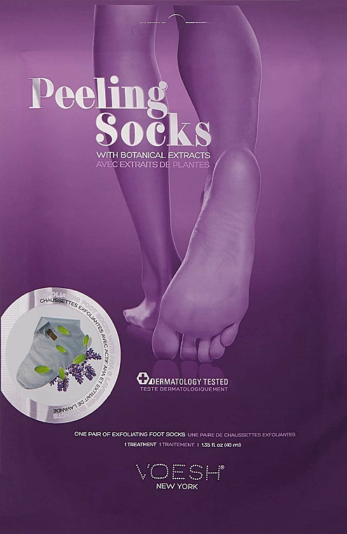 Fußmaske in Socken mit Peeling-Effekt - Voesh Peeling Socks — Bild N1