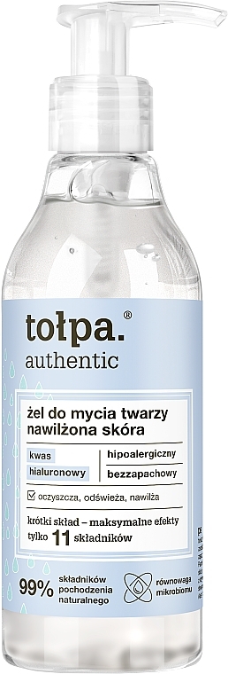 Feuchtigkeitsspendendes Gesichtswaschgel - Tolpa Authentic Moisturized Gel — Bild N1