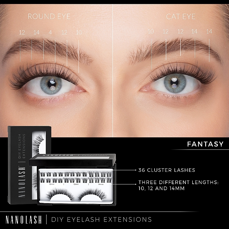 Künstliche Wimpern - Nanolash Diy Eyelash Extensions Fantasy — Bild N5