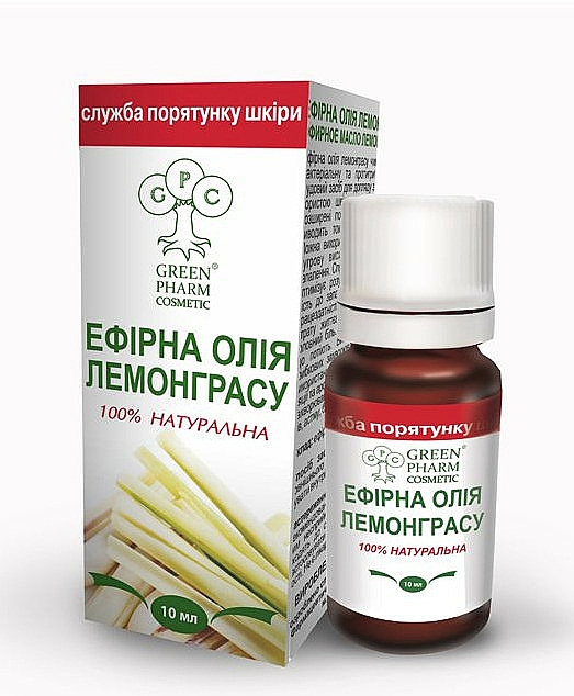 100% Natürliches ätherisches Zitronengrasöl - Green Pharm Cosmetic — Bild N1