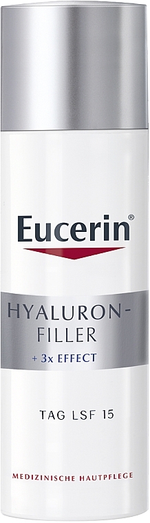 Tagescreme mit Hyaluronsäure und Saponin für normale- und Mischhaut SPF15 - Eucerin Hyaluron-Filler 3x Day Cream SPF 15 — Bild N1