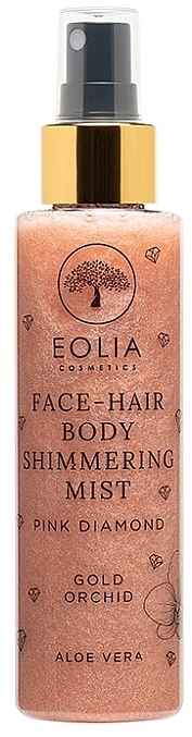 Spray mit rosafarbenem Glitter für Gesicht, Haare und Körper - Eolia Face, Hair & Body Shimmering Mist Pink Diamond Gold Orchid — Bild N1