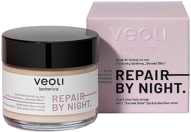 Regenerierende Nachtcreme mit Lipidschutz - Veoli Botanica Face Cream Lipid Protection Repair By Night — Bild N2