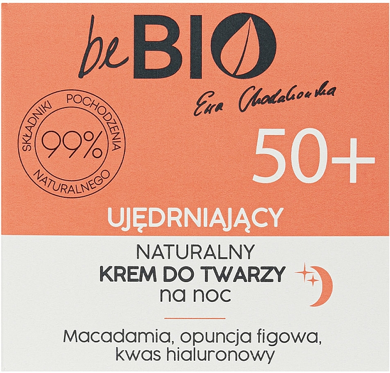 Feuchtigkeitsspendende Anti-Aging Nachtcreme mit Macadamia, Kaktusfeige und Hyaluronsäure - BeBio 50+ — Bild N1