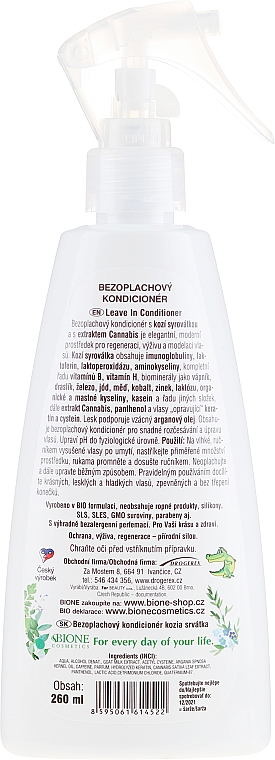 Haarspülung mit Ziegenmilch ohne Ausspülen - Bione Cosmetics Goat Milk Leave In Conditioner — Bild N2