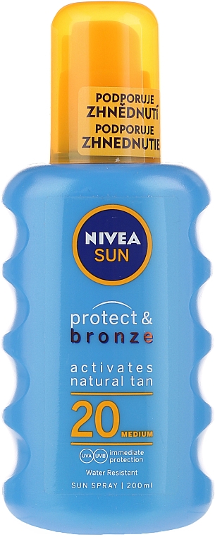 Sonnenspray - NIVEA Sun Care Protect & Bronze Sun Spray SPF 20 — Bild N1