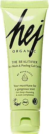 GESCHENK! Gelpeeling zum Waschen - Hej Organic The Beautifier Face Wash & Peeling Gel Cactus — Bild N1