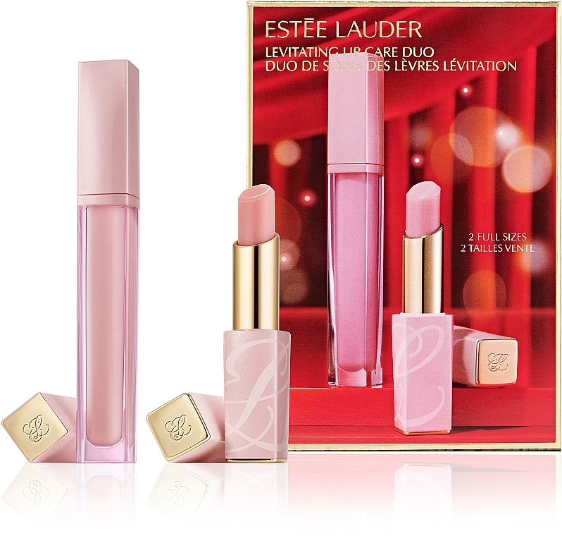 Set - Estee Lauder Levitating Lip Care Duo Set (Lippenbalsam/3,2 ml + Lipgloss/6 ml) — Bild N1