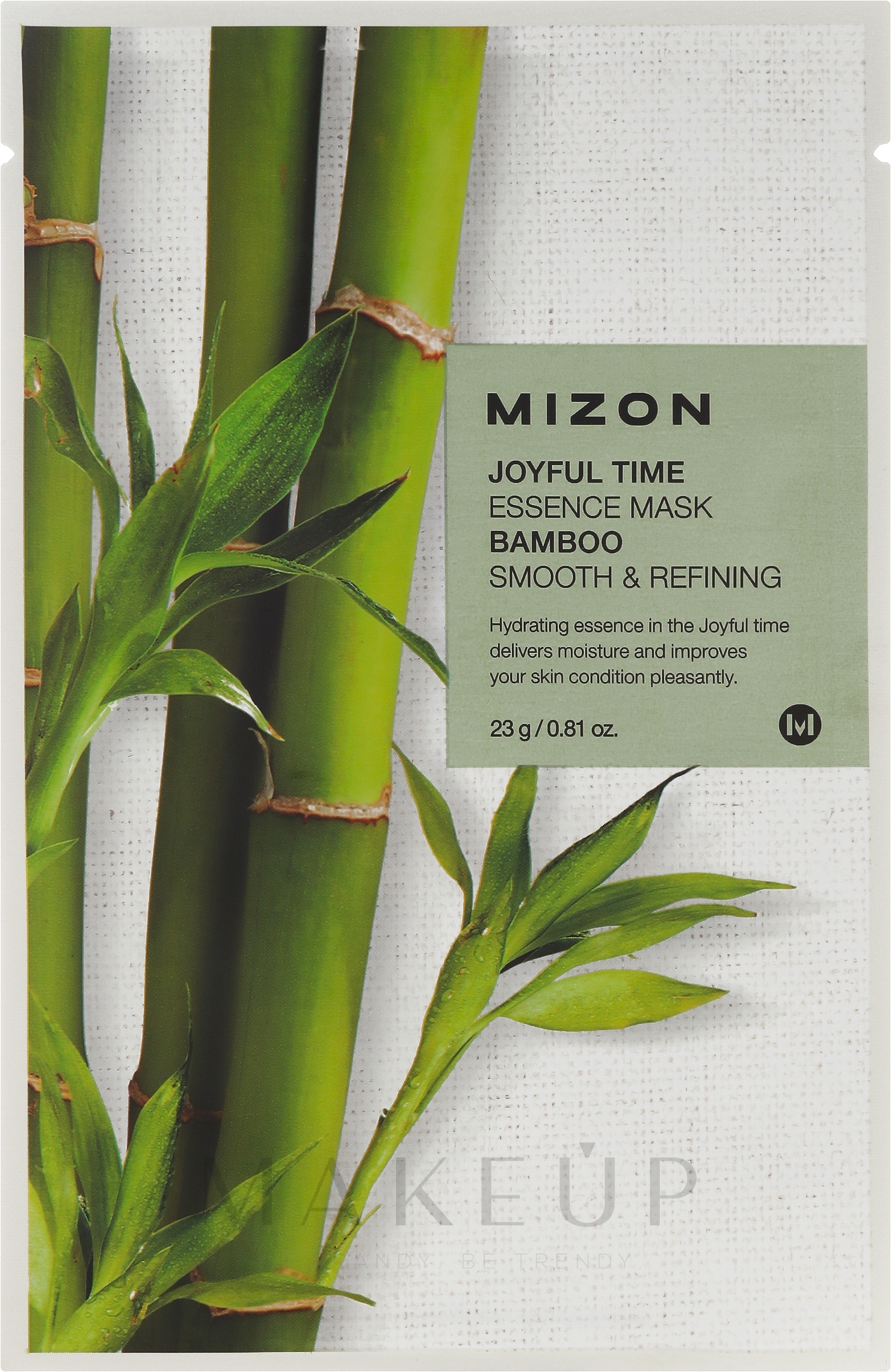 Tuchmaske mit Bambusextrakt - Mizon Joyful Time Essence Mask Bamboo — Bild 23 g