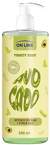 2in1 Flüssige Hand- und Körperseife Avocado - On Line Fruity Shot Liquid Soap — Bild N1