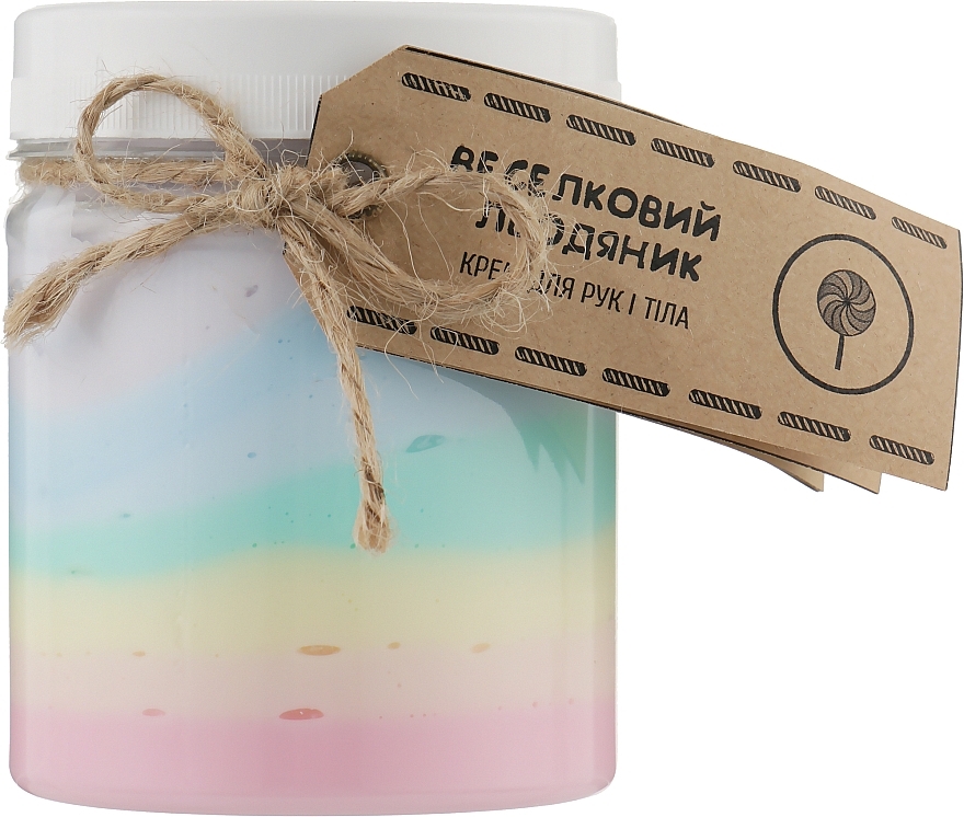 Feuchtigkeitsspendende Körpercreme mit Kokos-, Shea- und Mandelöl - Dushka Body Cream Rainbow Lollipop — Bild N3