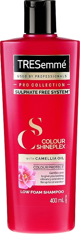 Farbschützendes Shampoo mit Kamelienöl für gefärbtes Haar - Tresemme Colour Shineplex Low Foam Shampoo — Bild N1