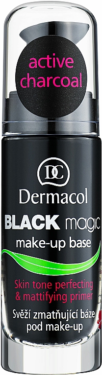 Entgiftende und mattierende Make-up Base mit Aktivkohle - Dermacol Black Magic Makeup Primer — Bild N1